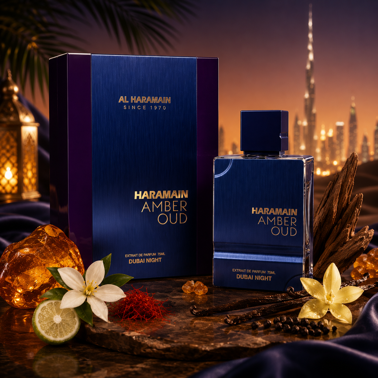 Al Haramain Amber Oud Dubai Night Extrait de Parfum 75ml | Unisex