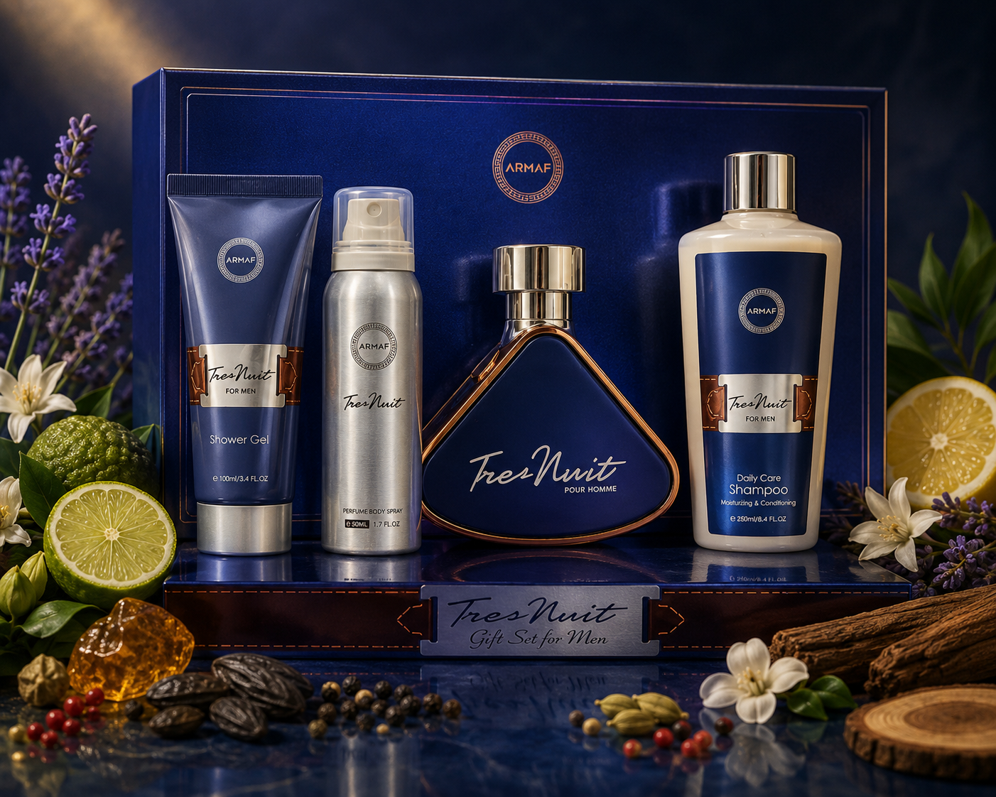 Tres Nuit Gift Set for Men by Armaf – 4-Piece Fragrance Collection